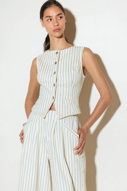 coffee-run-striped-woven-vest Flying Tomato-Sophia's StyleVEST-1