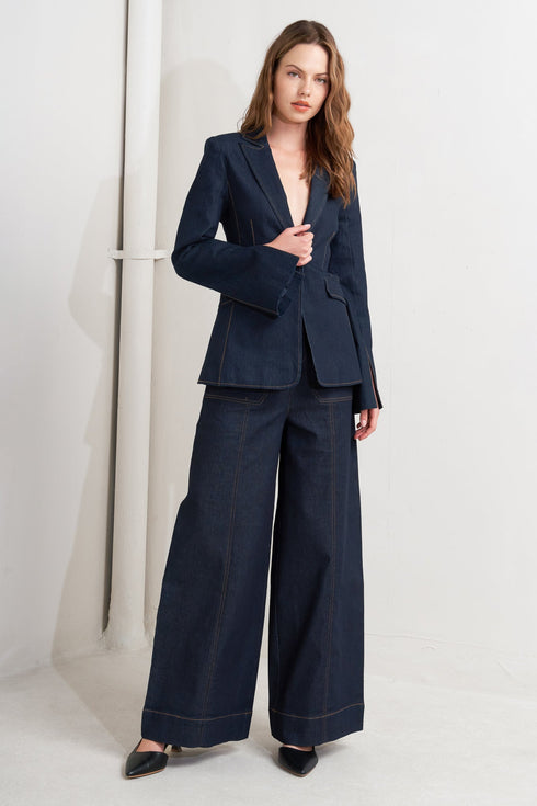 urban-panel-denim-blazer Flying Tomato-Sophia's Style-5