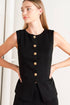 glossy-glam-woven-vest Flying Tomato - Sophia's StyleVEST-1