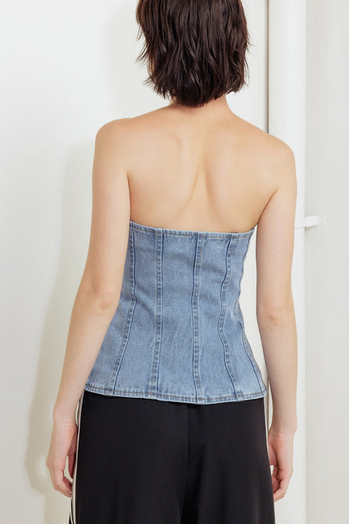 stitched-silhouette-denim-top Flying Tomato-Sophia's Style-3