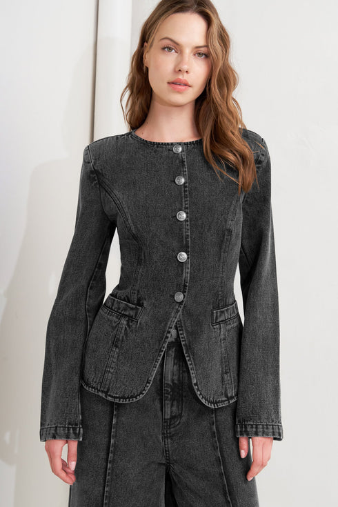 graphite-muse-denim-jacket Flying Tomato-Sophia's StyleJACKETS-1