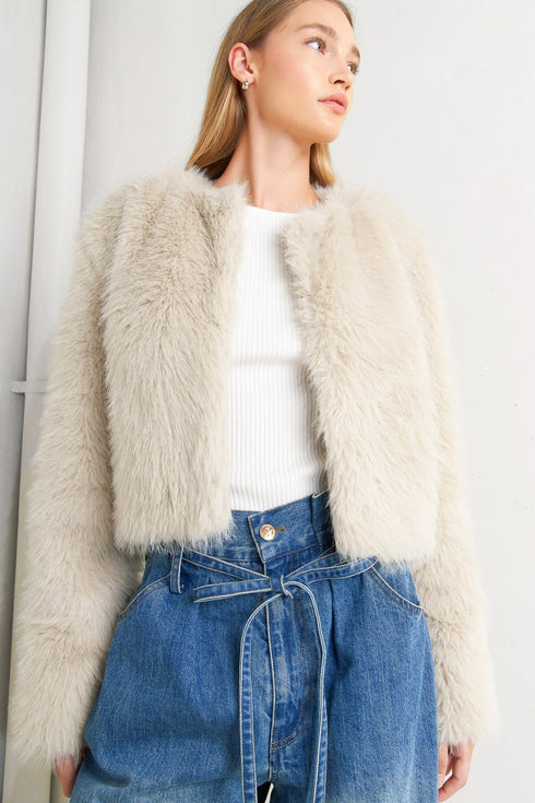 london-flare-cream-faux-fur-crop-jacket Flying Tomato - Sophia's Style-8