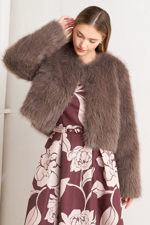 london-flare-mocha-faux-fur-crop-jacket Flying Tomato - Sophia's Style-2
