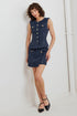 parisian-tweed-navy-woven-tweed-vest Flying Tomato - Sophia's Style-5