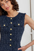 parisian-tweed-navy-woven-tweed-vest Flying Tomato - Sophia's Style-2