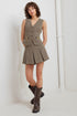 check-attitude-woven-woolen-skort-1 Flying Tomato - Sophia's Style-5