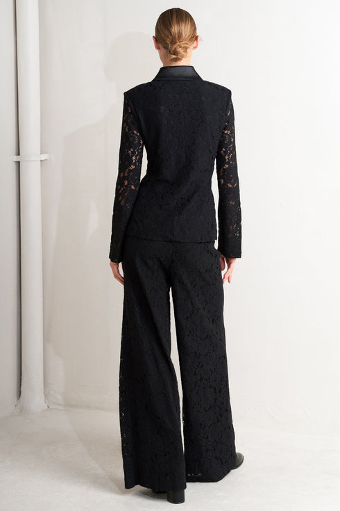SHADOW GLAM WOVEN LACE BLAZER