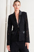SHADOW GLAM WOVEN LACE BLAZER