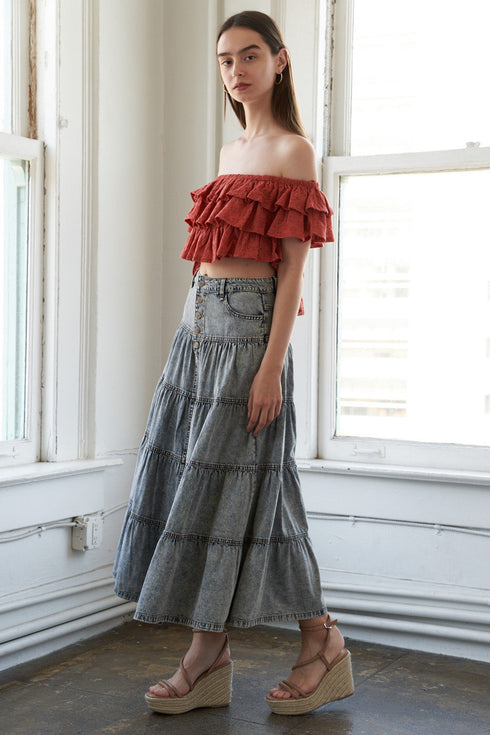 simple-statement-denim-midi-skirt Flying Tomato-Sophia's Style-4