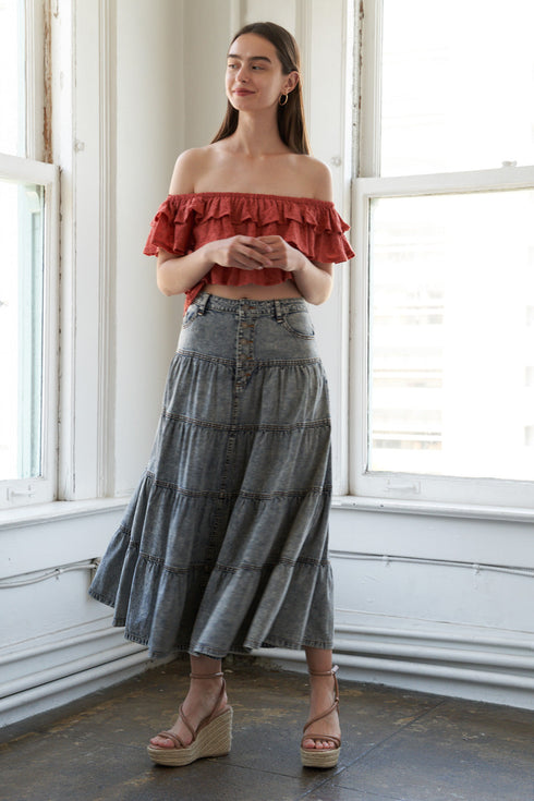 simple-statement-denim-midi-skirt Flying Tomato-Sophia's Style-3