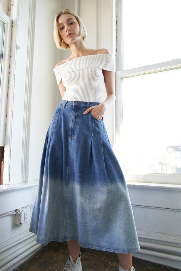 state-of-mind-denim-midi-skirt Flying Tomato-Sophia's StyleSKIRTS-1