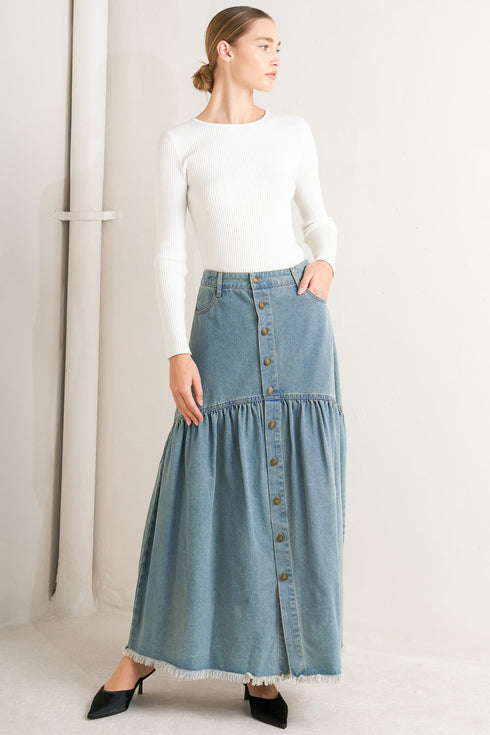 intricate-charm-denim-midi-skirt-1 Flying Tomato - Sophia's Style-3