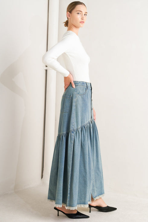 intricate-charm-denim-midi-skirt-1 Flying Tomato - Sophia's Style-4