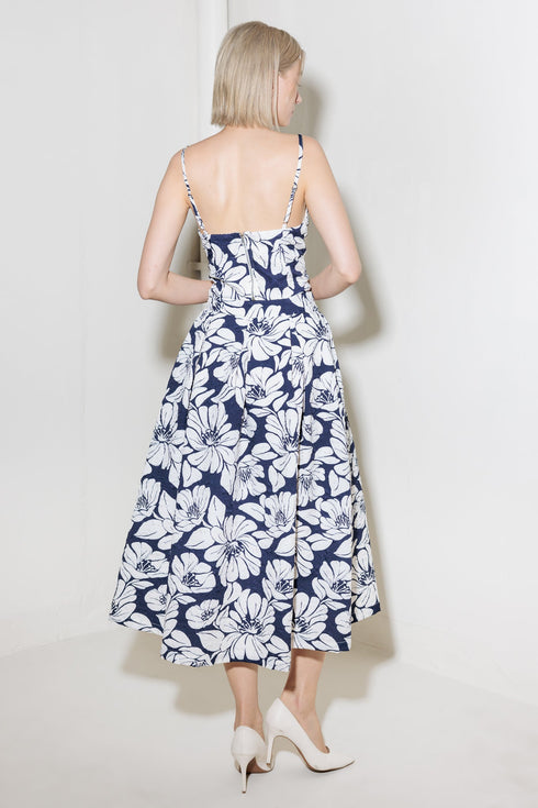 plain-optimism-navy-woven-midi-skirt Flying Tomato-Sophia's Style-2