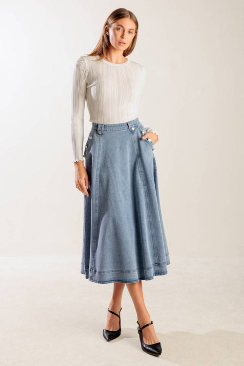 at-first-glance-denim-midi-skirt Flying Tomato-Sophia's Style-7