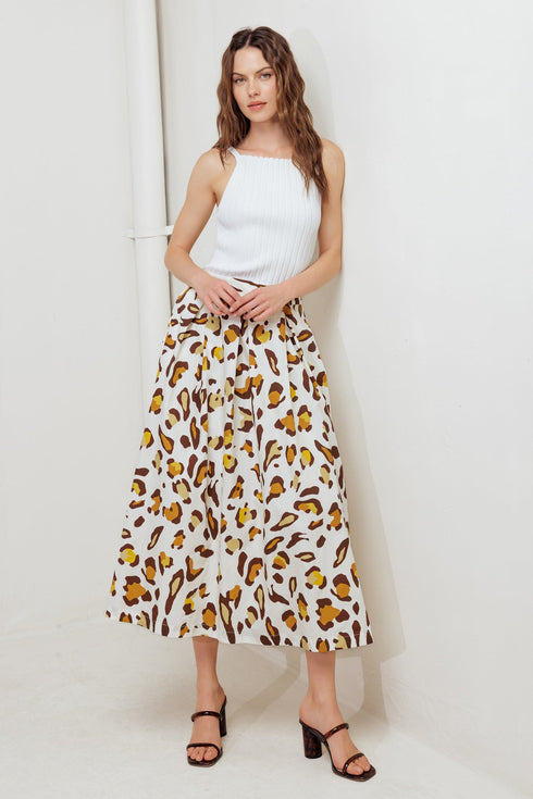 city-jungle-woven-full-skirt Flying Tomato-Sophia's StyleSKIRTS-1
