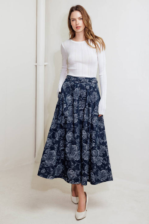 urban-muse-jacquard-denim-skirt Flying Tomato-Sophia's Style-3