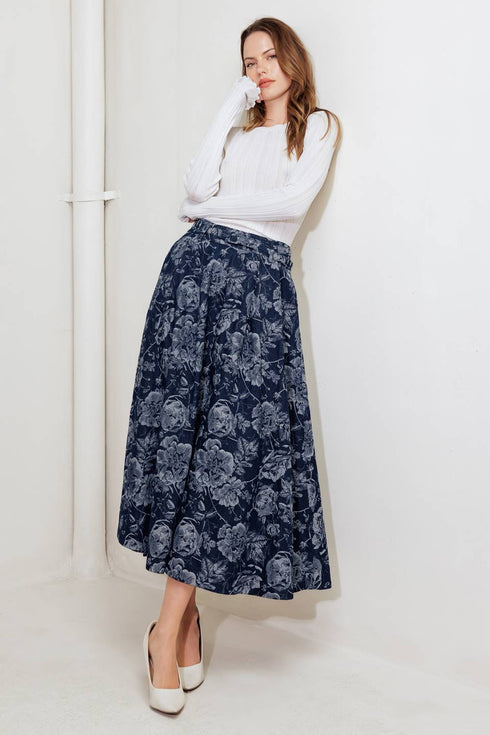 urban-muse-jacquard-denim-skirt Flying Tomato-Sophia's Style-6