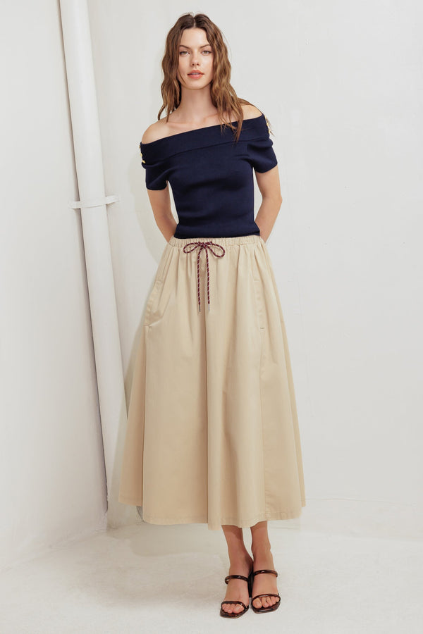 weekend-parisian-woven-midi-skirt Flying Tomato-Sophia's StyleSKIRTS-1