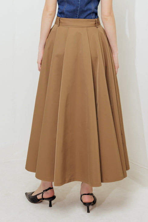 golden-still-camel-woven-full-midi-skirt Flying Tomato-Sophia's Style-2