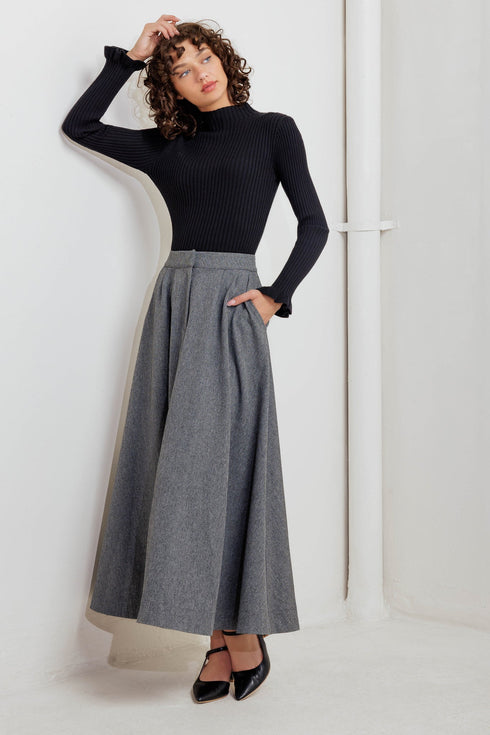 timeless-look-woven-midi-circle-skirt Sophia's Style-3