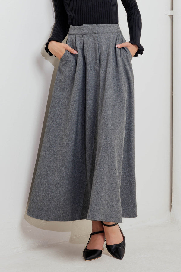 timeless-look-woven-midi-circle-skirt Sophia's StyleSKIRTS-1