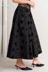 NOIR BLOOMING ROMANCE WOVEN FULL MIDI SKIRT