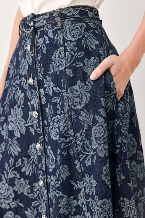 rosette-floral-woven-jacquard-full-skirt-sophias-style-4