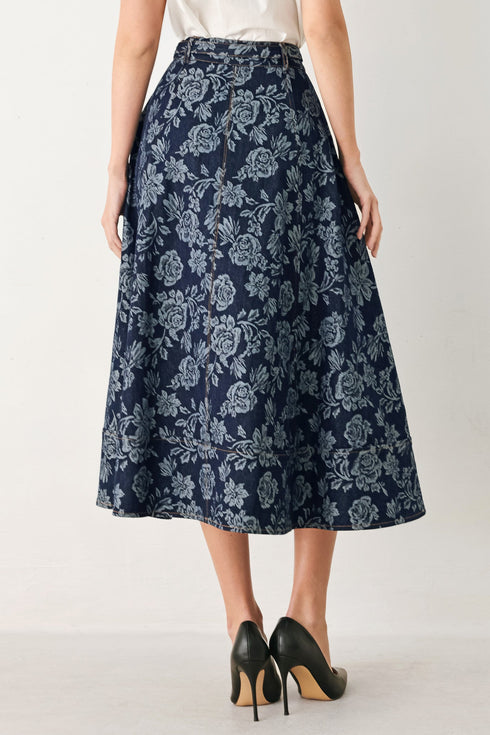 rosette-floral-woven-jacquard-full-skirt-sophias-style-7