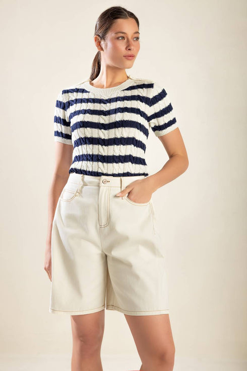 watching-the-wind-woven-bermuda-short Flying Tomato-Sophia's Style-9