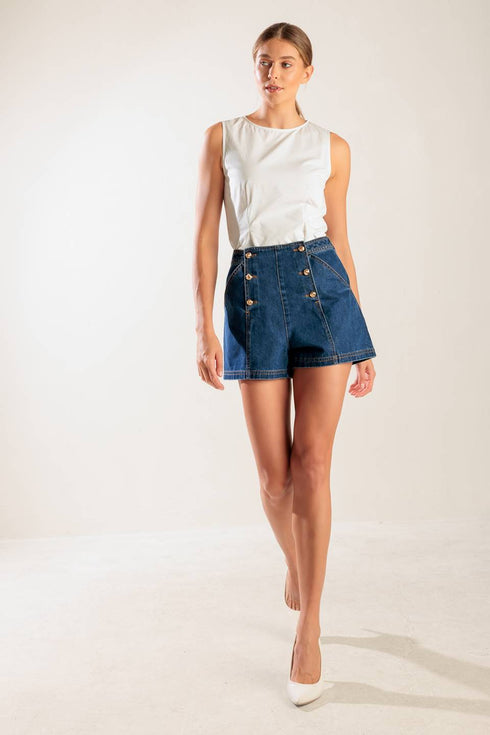 drive-in-movie-denim-short Flying Tomato-Sophia's Style-7