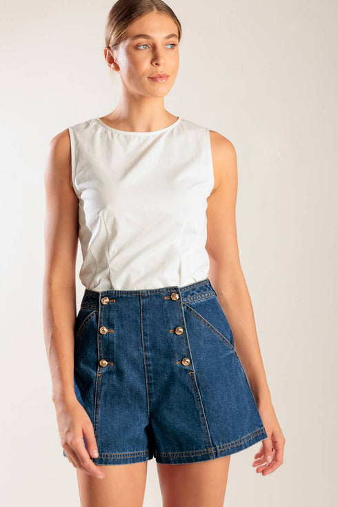 drive-in-movie-denim-short Flying Tomato-Sophia's Style-4