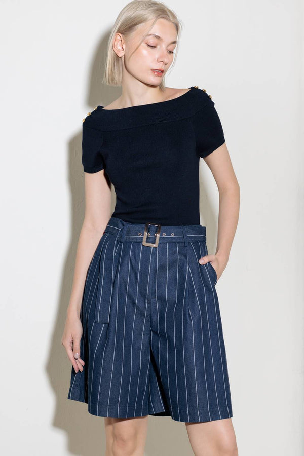 hold-joy-in-indigo-woven-short Flying Tomato-Sophia's StyleSHORTS-1