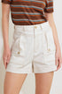 simply-mine-cream-woven-short Flying Tomato-Sophia's StyleSHORTS-1