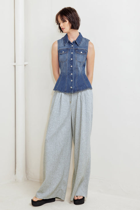 city-rivets-knit-woven-pants Flying Tomato-Sophia's Style-4