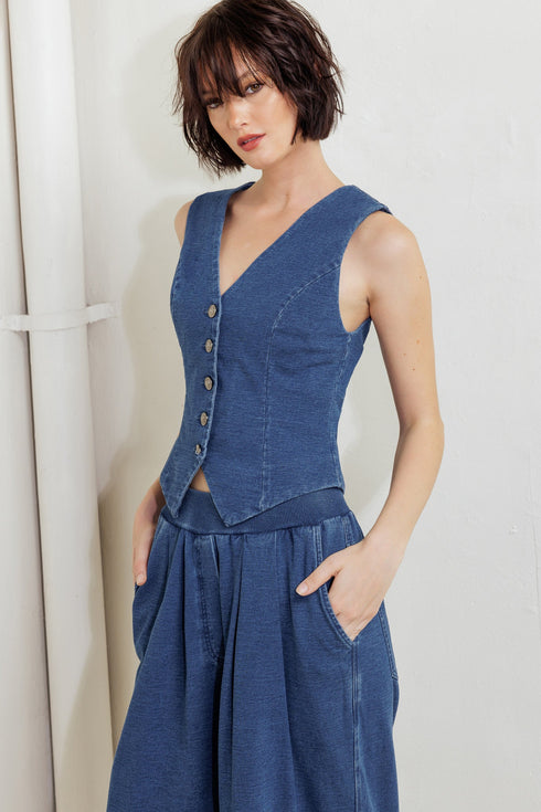 urban-indigo-french-terry-denim-pants Flying Tomato-Sophia's Style-4