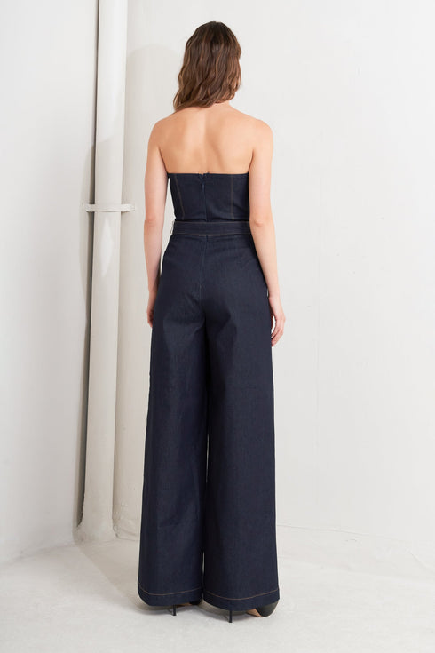 le-bonheur-v-cut-vow-denim-jumpsuit-1 Flying Tomato - Sophia's Style-5