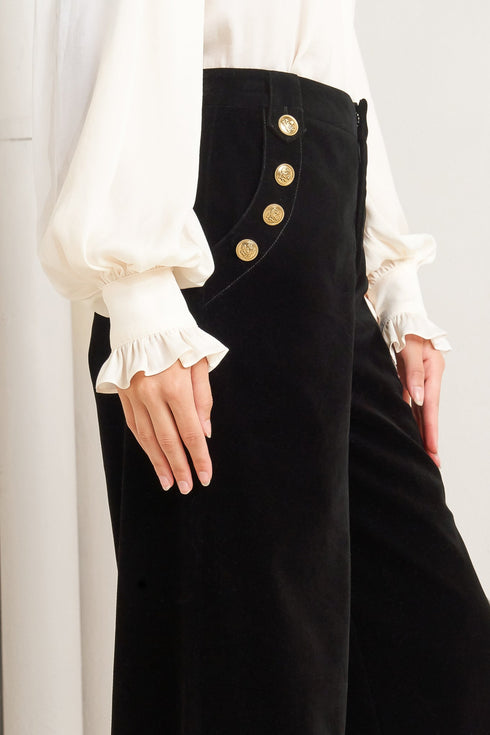 midnight-velvet-bonded-pants Flying Tomato - Sophia's Style-3