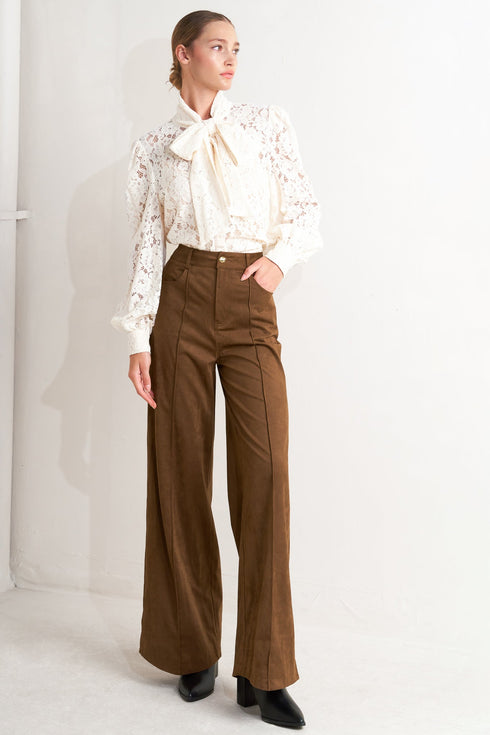 brown-sugar-faux-suede-pants Flying Tomato - Sophia's Style-5