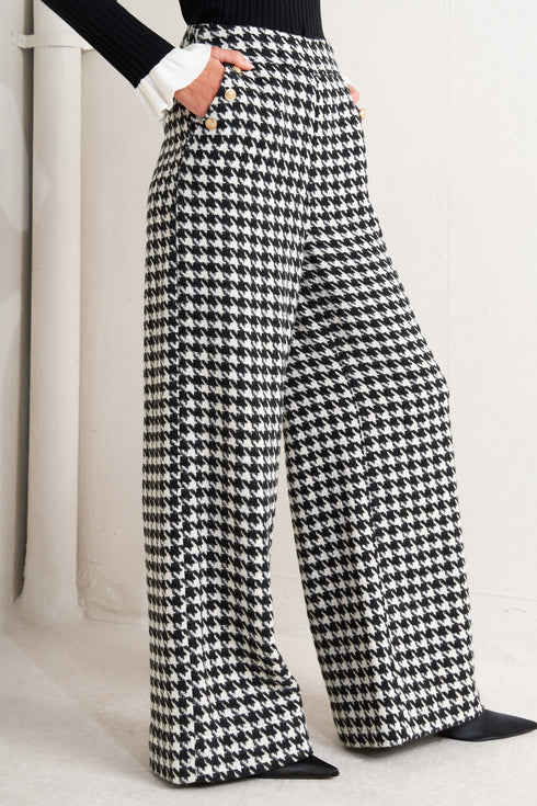 METRO ICON WOVEN HOUNDSTOOTH PANTS