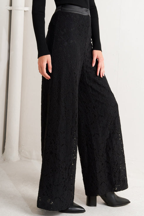 SHADOW GLAM WOVEN LACE PANTS