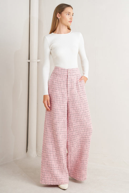 rose-edge-ensemble-tweed-pants Flying Tomato - Sophia's Style-3