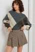check-attitude-woven-woolen-skort-1 Flying Tomato - Sophia's Style-2