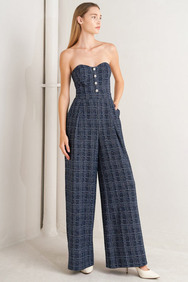 elegant-party-tweed-jumpsuit Flying Tomato - Sophia's StyleJUMPSUIT-1