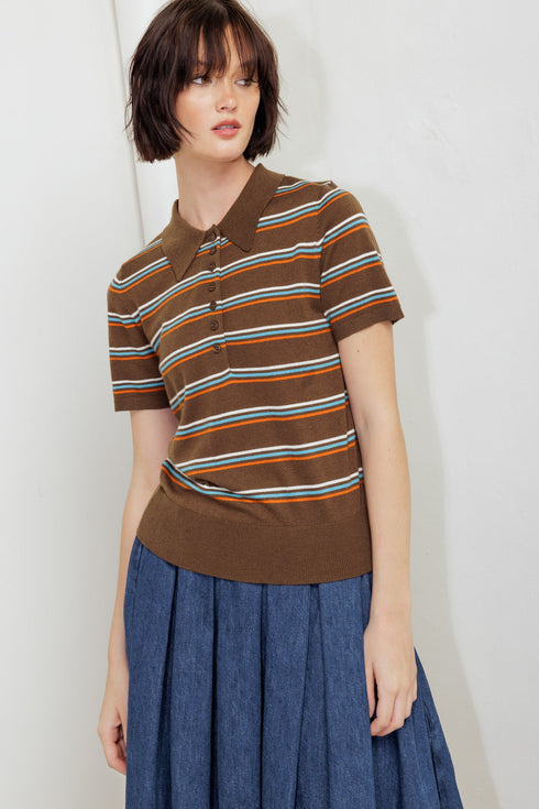 pretty-in-paradise-polo-top Flying Tomato-Sophia's StyleSWEATERS-1