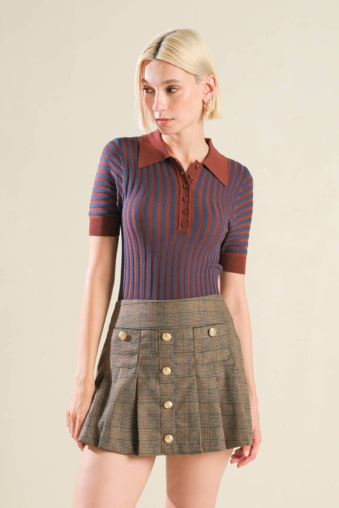 blissful-strolls-sweater-polo-top Flying Tomato-Sophia's StyleSWEATERS-1