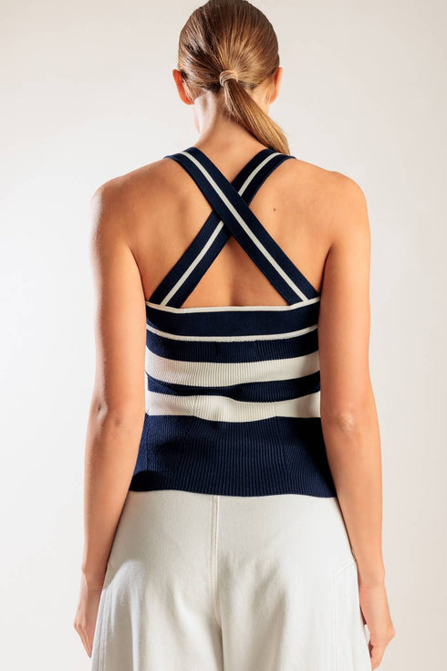 shine-bright-navy-knit-top Flying Tomato-Sophia's Style-5