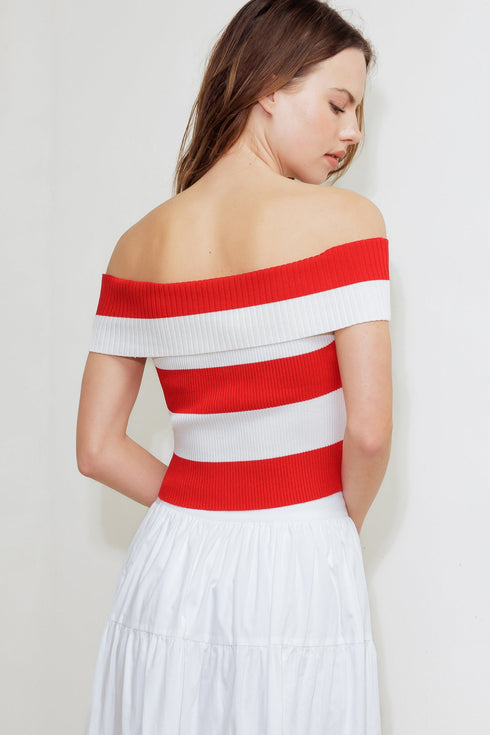 modern-muse-red-knit-top Flying Tomato-Sophia's Style-4