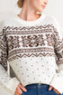 SNOWFLAKE GLAM PULLOVER SWEATER TOP