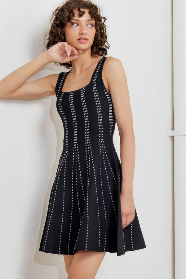 sugar-stripe-jacquard-sweater-mini-dress-1-Sophia's StyleSWEATERS-1